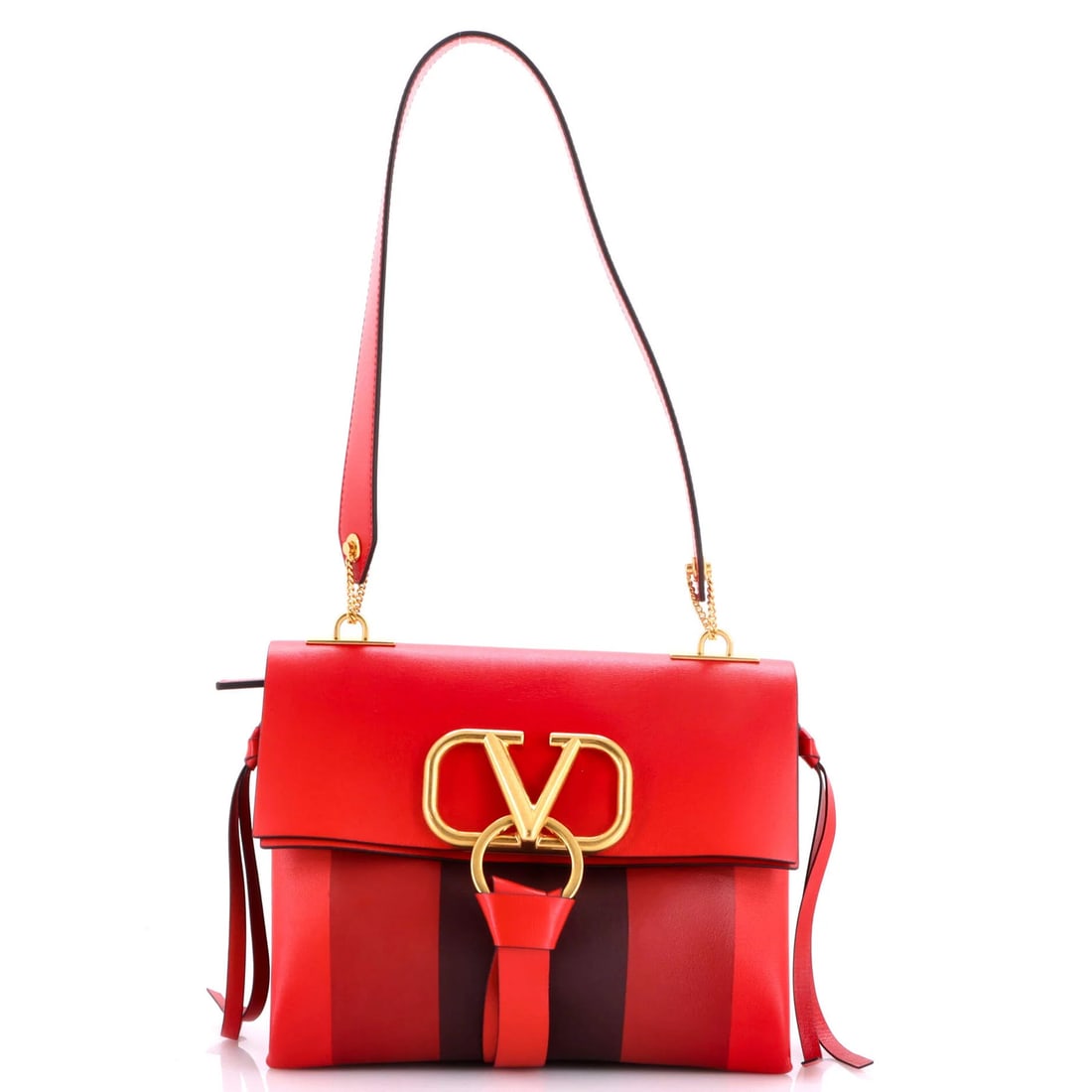 Valentino Garavani Small Leather VRing Shoulder Bag (1 of 7)