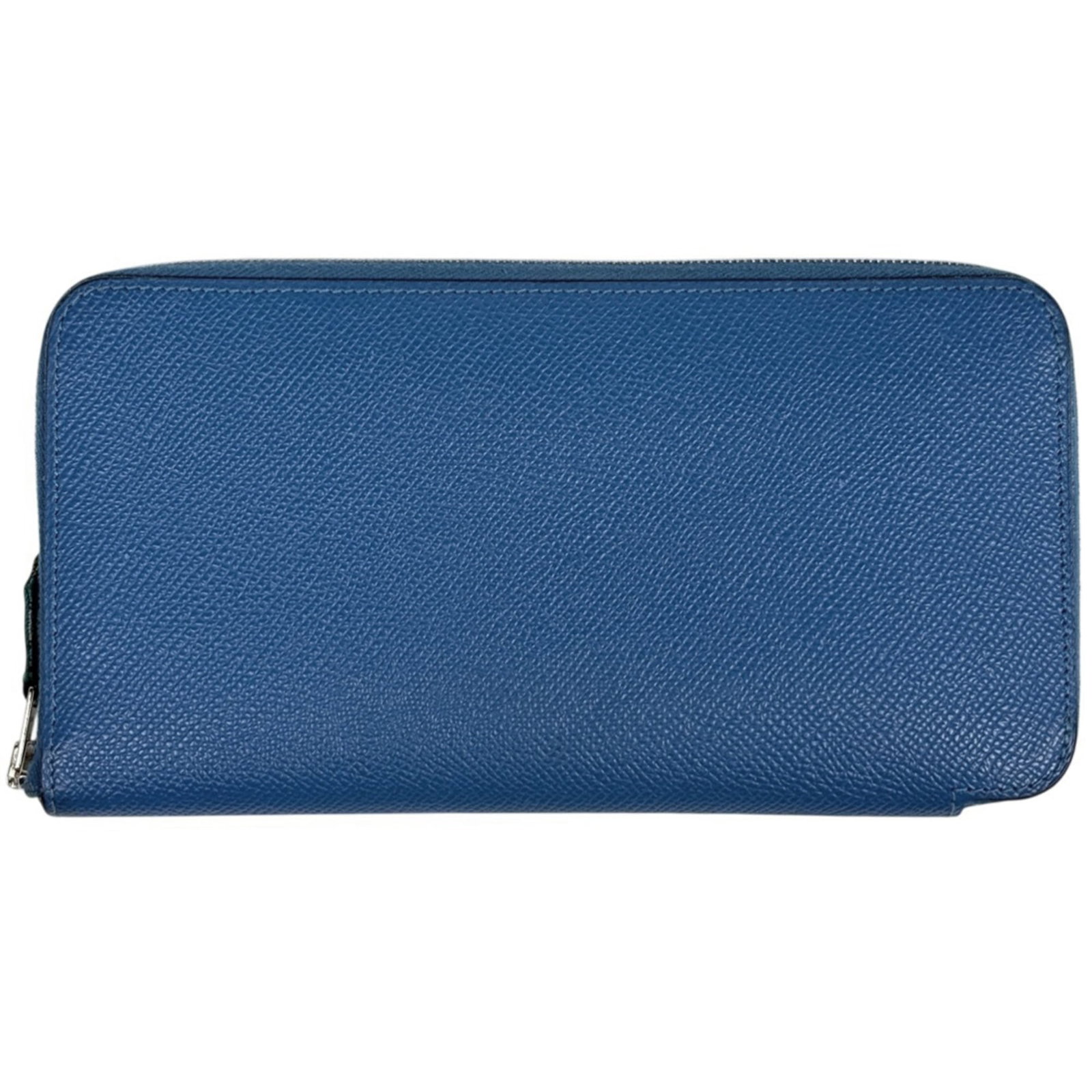 Hermes Azap Veau Q Blue Long Silk In Round Wallet Epsom Zipper Scarf Women's: Hermes Azap Veau Q Blue Long Silk In Round Wallet Epsom Zipper Scarf Women's Experience the timeless elegance of Hermes with this stunning Azap Veau Q Blue Long Silk In Round Wallet Epsom Zipper
