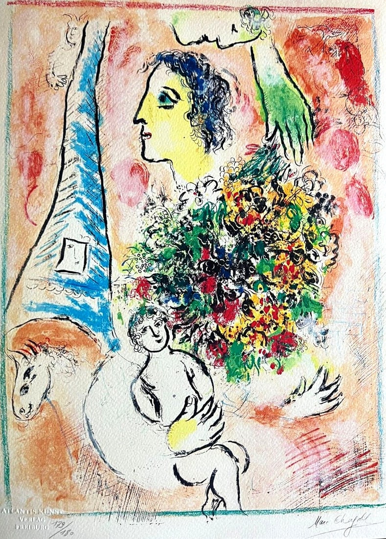 Lithograph by Marc Chagall is Numbered (1 of 11)
