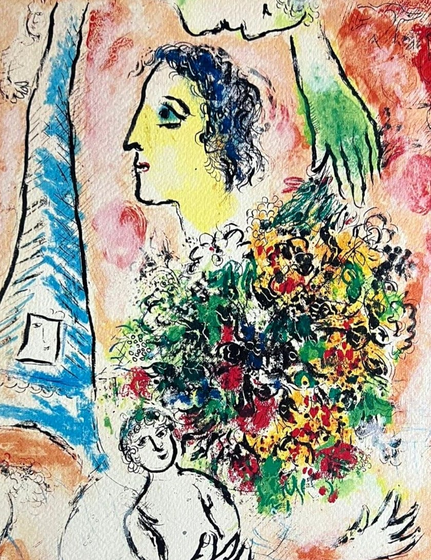 Lithograph by Marc Chagall is Numbered - 4