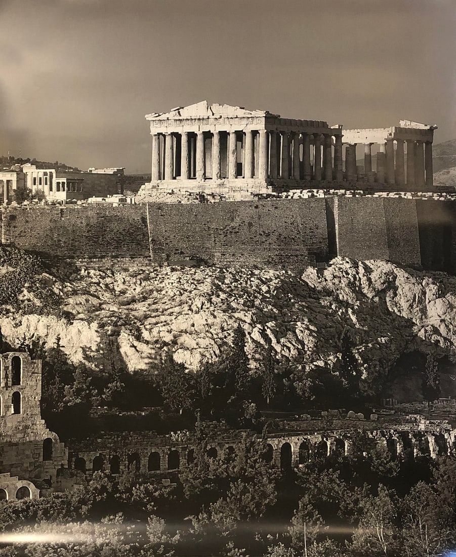 HUBER R. SCHMID The Acropolis Athens 72" x 54" Poster 2000 Photography Black &: HUBER R. SCHMID The Acropolis Athens 72" x 54" Poster 2000 Photography Black & Experience the grandeur of ancient Athens with Huber R. Schmid's stunning 2000 photograph, 'The Acropolis, Athens',