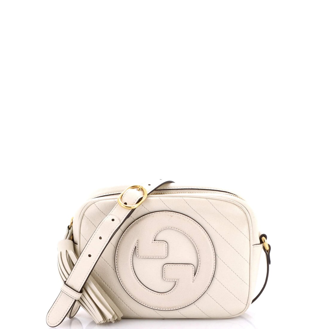 Gucci Blondie NM Camera Shoulder Bag Diagonal Quilted Leather Small: Gucci Blondie NM Camera Shoulder Bag Diagonal Quilted Leather Small The Gucci Blondie NM Camera Shoulder Bag is a stylish and functional accessory, boasting a neutral exterior with diagonal quilted le