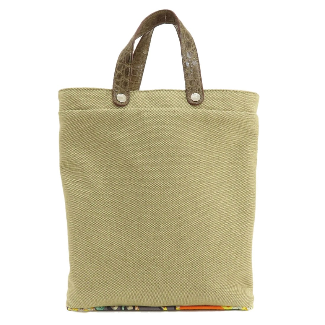 HERMES Petit Ash Tote Handbag Cotton Silk: HERMES Petit Ash Tote Handbag Cotton Silk Experience the timeless elegance of French craftsmanship with this stunning HERMES Petit Ash Tote Handbag, crafted from luxurious cotton and silk for a
