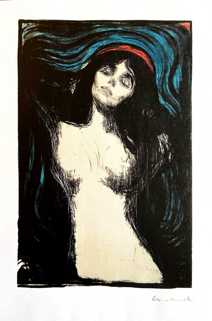 Edvard Munch Lithograph Published Op Numbered - 2