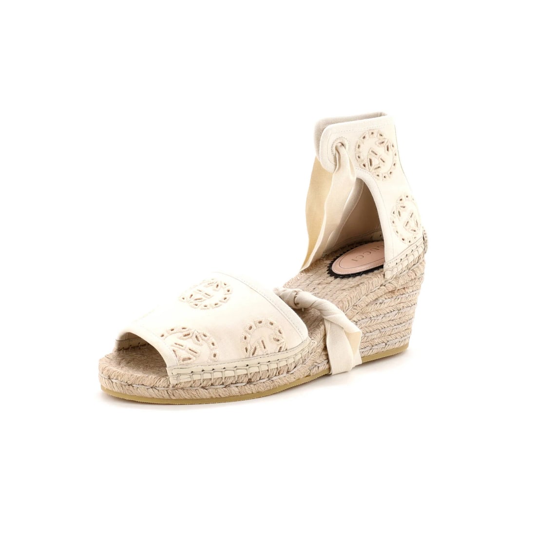 Gucci Canvas Espadrilles Interlocking Embroidered Women's Damita (1 of 5)