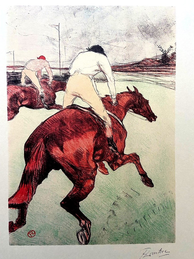 Henri De Toulouse-Lautrec published stamp 1952 Mourlot (1 of 10)