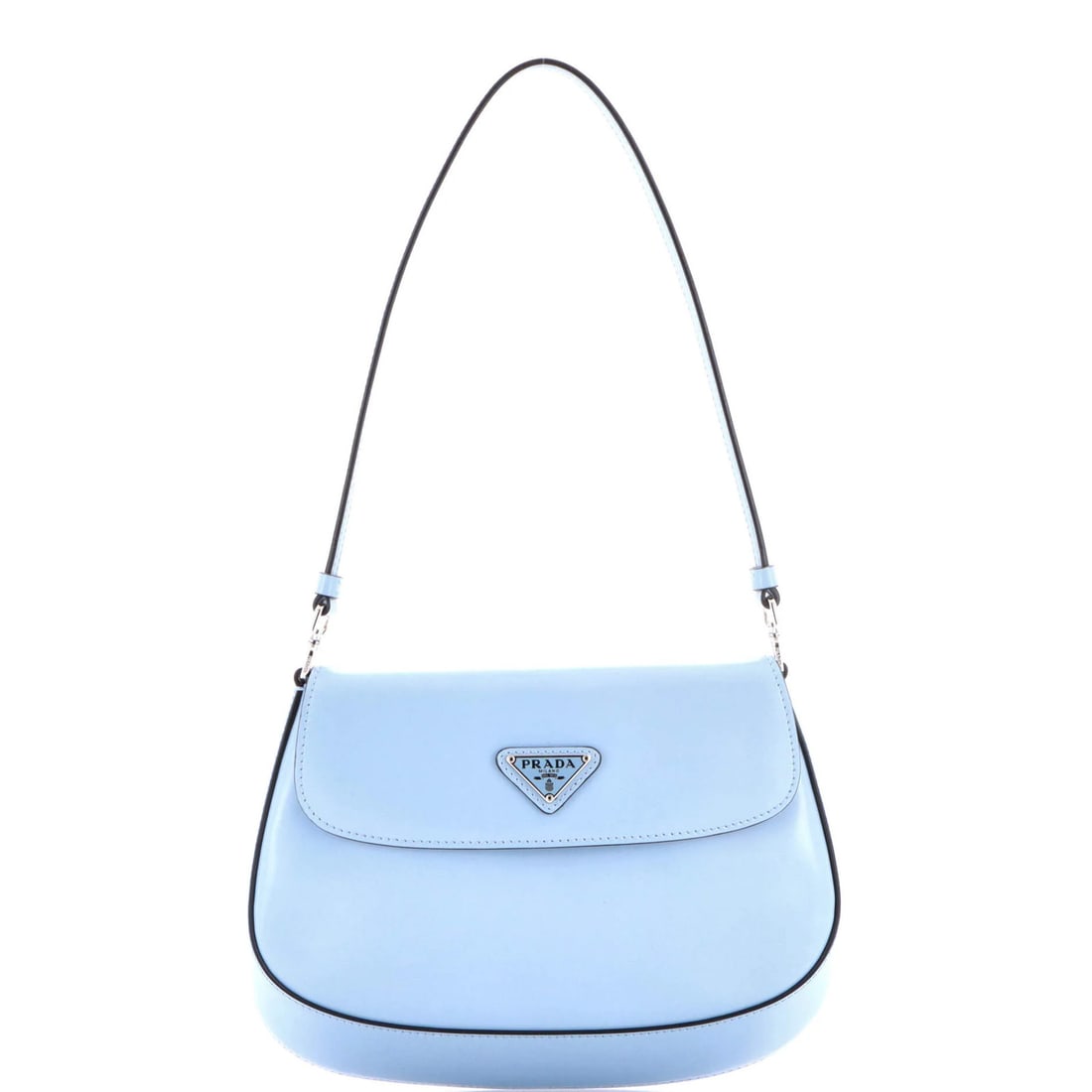 Spazzolato leather small shoulder flap bag from Prada Cleo. (1 of 6)