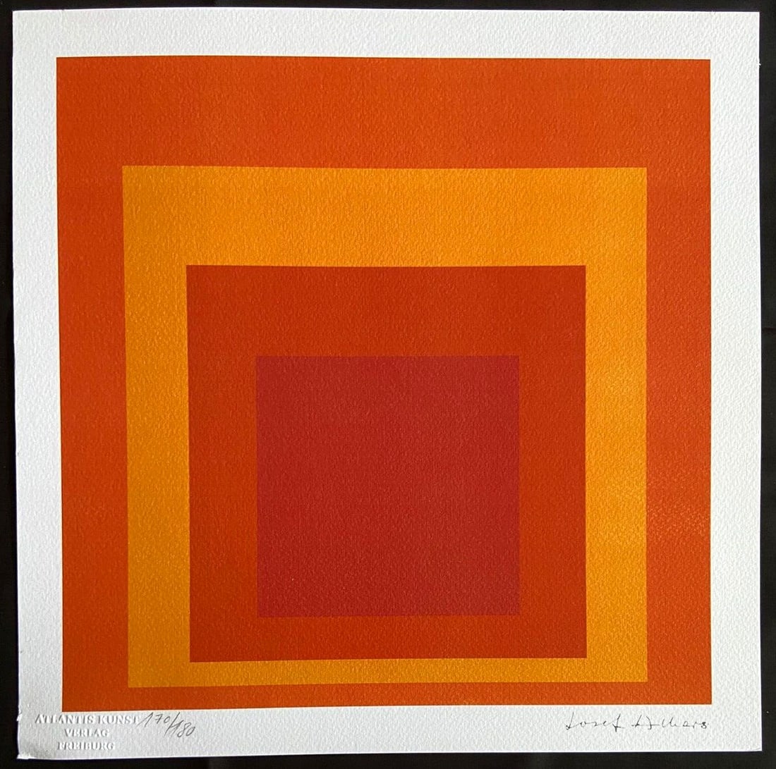 Josef Albers lithograph stamp (1 of 9)