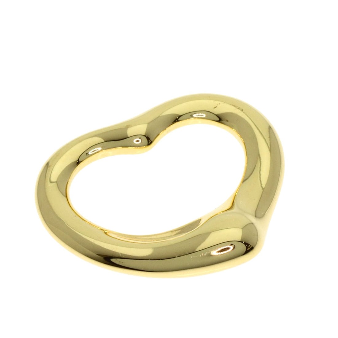 TIFFANY&Co. Open heart Pendant top K18 Yellow Gold: TIFFANY&Co. Open heart Pendant top K18 Yellow Gold A stunning Tiffany&Co. open heart pendant top, crafted from 18k K18 yellow gold, adds a touch of timeless elegance to any outfit. This exquisite