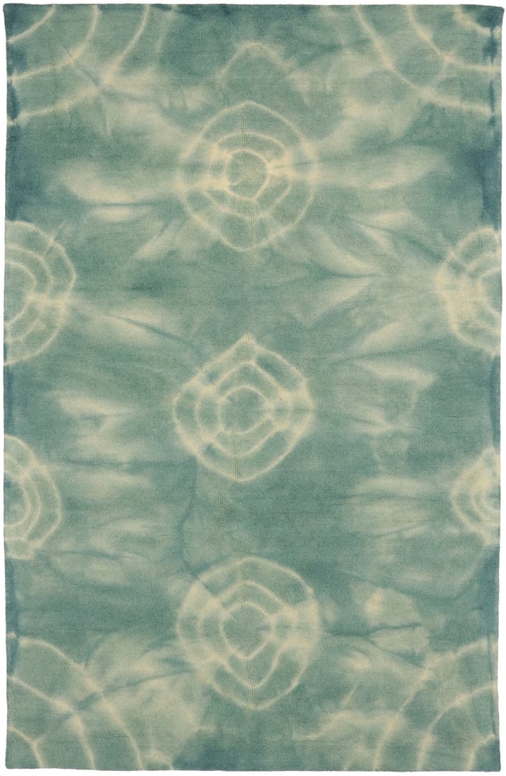Dark Green Tie-Dye Abstract Design 5X8 Hand-Tufted Modern Rug Foyer Decor Carpet: Dark Green Tie-Dye Abstract Design 5X8 Hand-Tufted Modern Rug Foyer Decor Carpet Add a touch of modern elegance to your foyer with this stunning Dark Green Tie-Dye Abstract Design hand-tufted wool