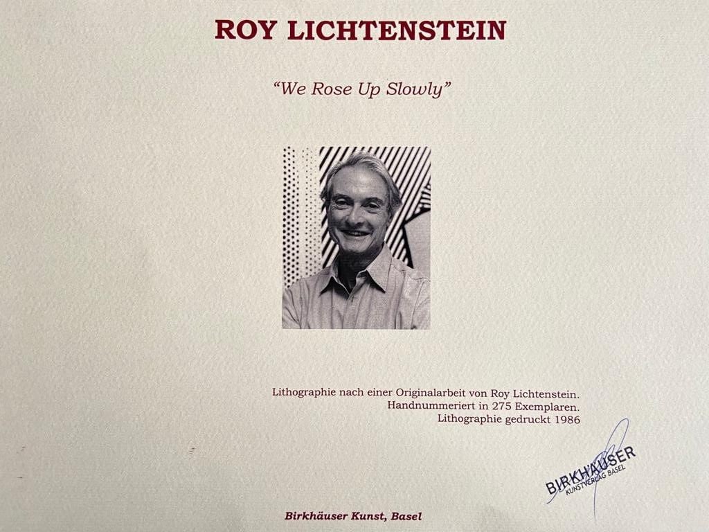 Roy Lichtenstein is a numbered lithograph. - 7