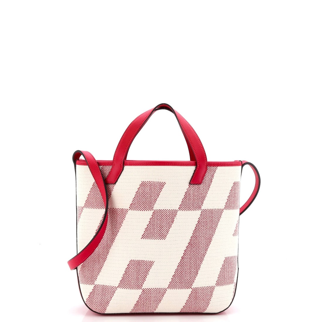 Hermes Cabas H en Biais Tote Canvas with Leather 27: Hermes Cabas H en Biais Tote Canvas with Leather 27 The iconic Hermes Cabas H en Biais Tote is a timeless classic, boasting a chic pink canvas exterior and supple leather accents that add a touch of