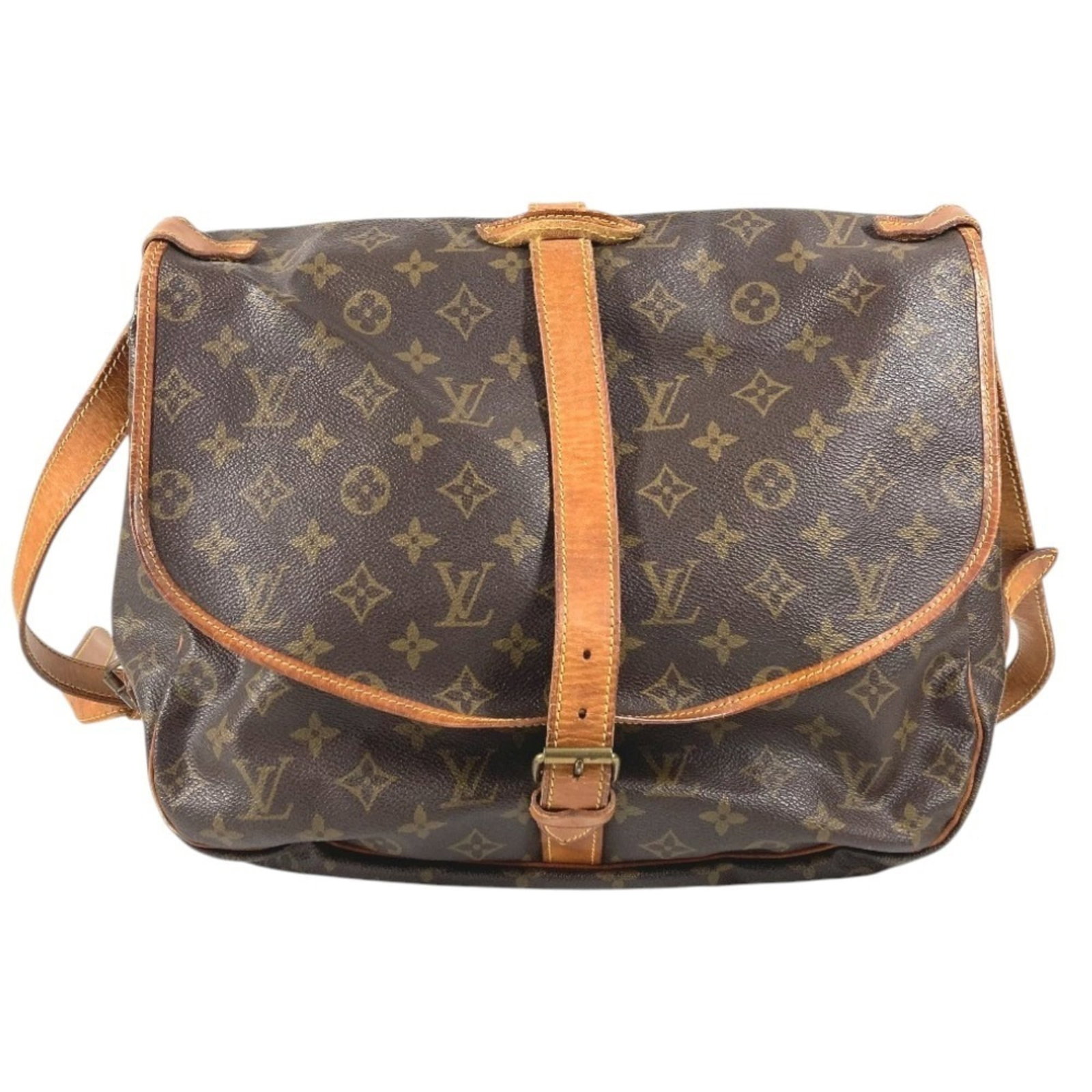 Canvas Louis Vuitton Monogram Shoulder Bag: Canvas Louis Vuitton Monogram Shoulder Bag Own the iconic style of Louis Vuitton with this classic canvas shoulder bag, boasting the signature monogram pattern in rich brown tones. With its timeless