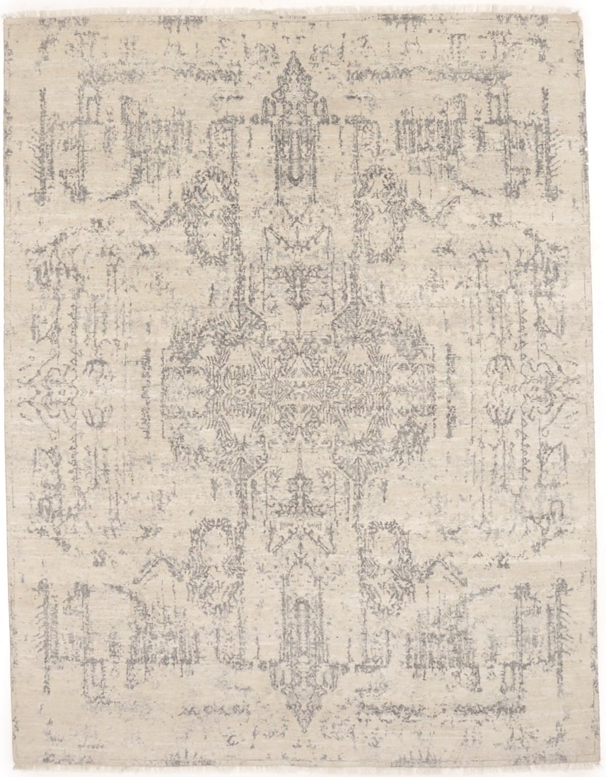 Contemporary Hand-Carded Rug Distressed Modern Oriental Bedroom Carpet 8X10 ft: Contemporary Hand-Carded Rug Distressed Modern Oriental Bedroom Carpet 8X10 ft Experience the warmth and sophistication of a hand-knotted, eco-friendly rug from India, expertly crafted to bring a
