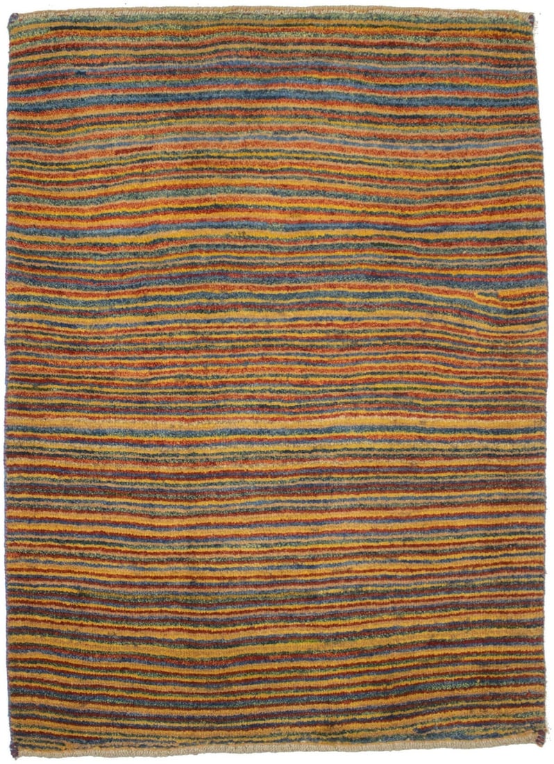 3X4 Multicolored Tribal Design Vintage Wool Gabbeh Oriental Rug Room Carpet (1 of 11)