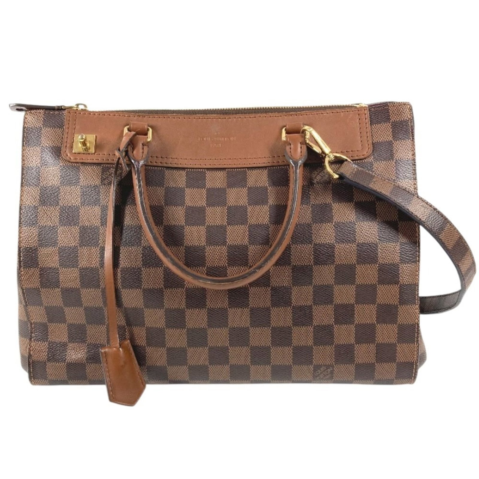 Louis Vuitton Handbag, Shoulder Bag, Tote Bag Damier Canvas: Louis Vuitton Handbag, Shoulder Bag, Tote Bag Damier Canvas A timeless piece from the iconic Louis Vuitton Damier Canvas collection, this versatile shoulder bag boasts classic brown tones and a spacio