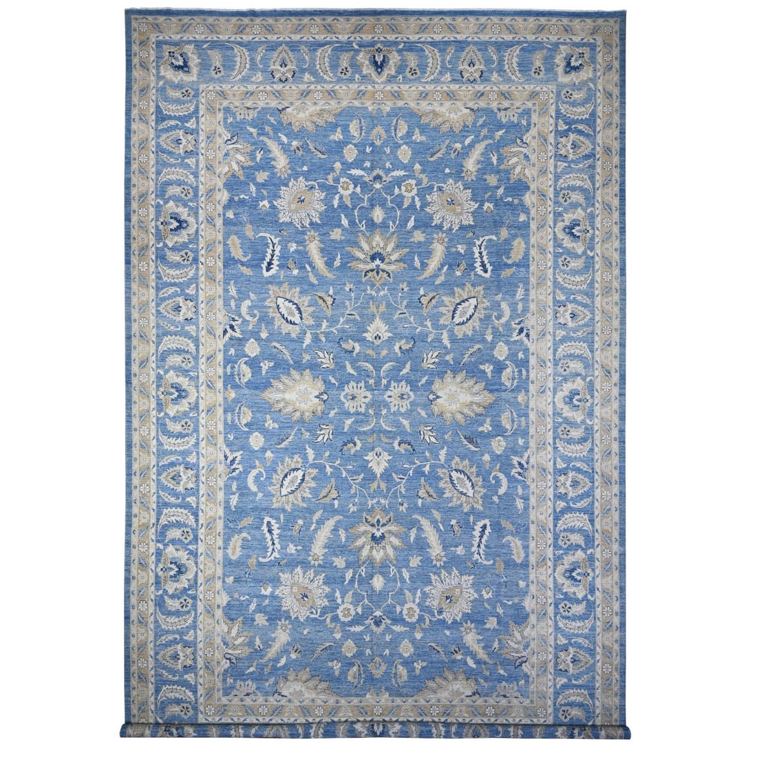 13'x20'7" Blue All Over Mahal Design Hand Knotted Oversized Oriental Rug (1 of 11)