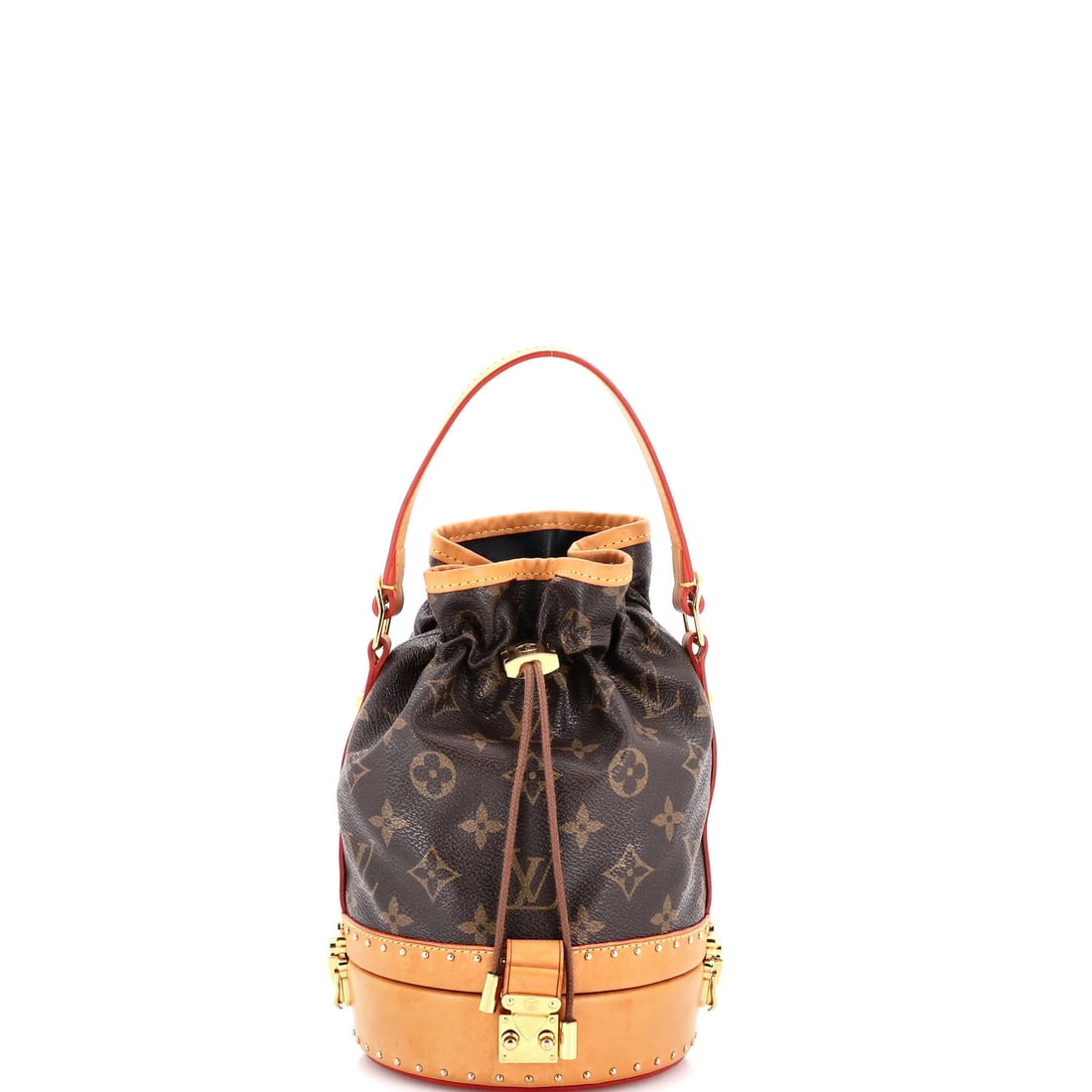 Louis Vuitton Petit Noe Trunk Bag Monogram Canvas: Louis Vuitton Petit Noe Trunk Bag Monogram Canvas A timeless Louis Vuitton Petit Noe Trunk Bag, boasting the iconic monogram canvas exterior and rich leather interior, is up for grabs. With its