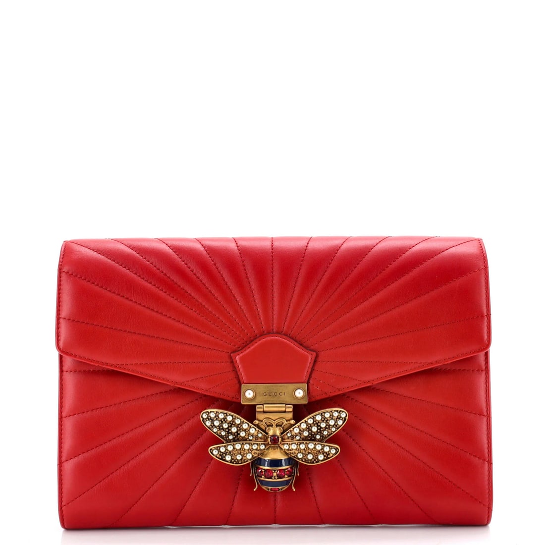 Gucci leather colorblock clutch by queen Margaret (1 of 5)