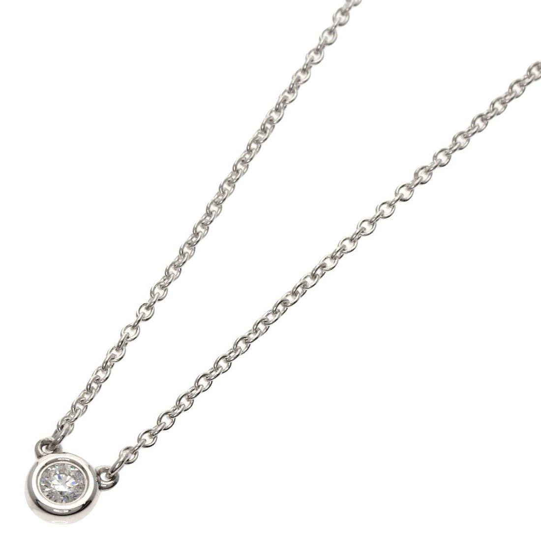 TIFFANY&Co. By The Yard 1P Diamond Necklace Silver (1 of 4)