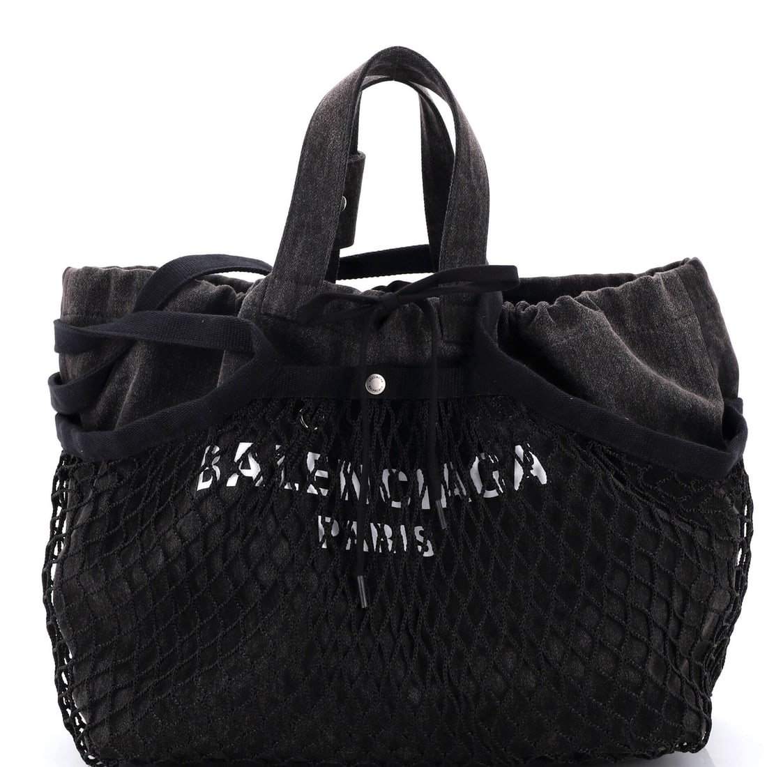 Balenciaga 24/ 7 Drawstring Tote Mesh and Denim Medium (1 of 5)