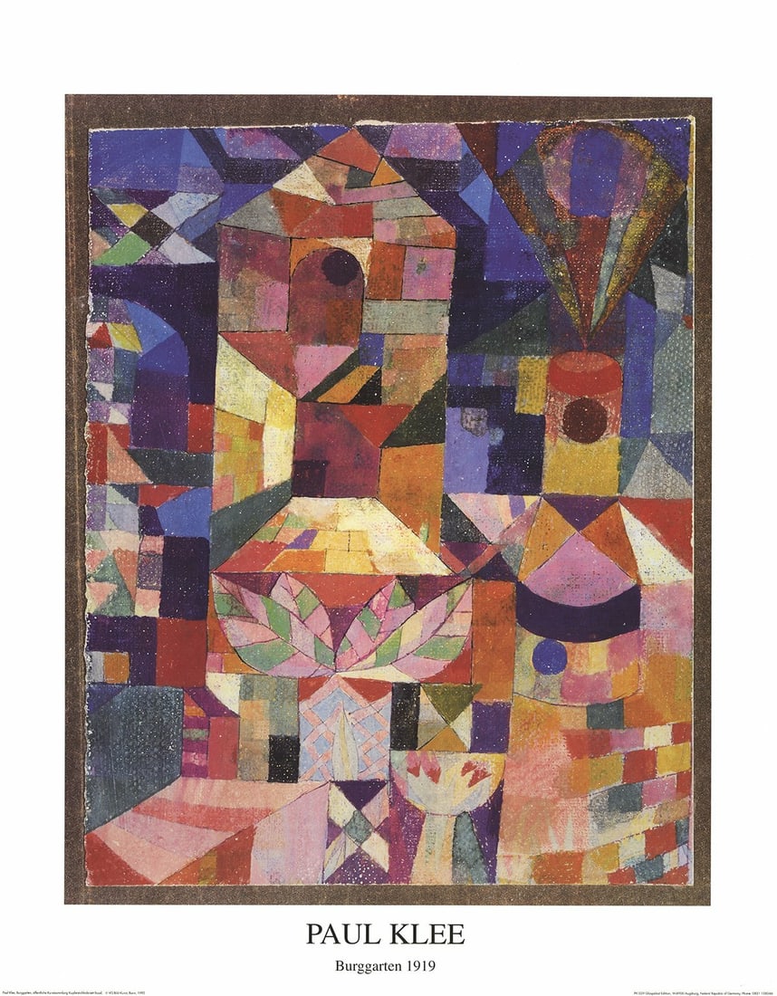 PAUL KLEE Garden View 35.5" x 27.5" Poster 1995 Modernism Multicolor Red Black (1 of 1)