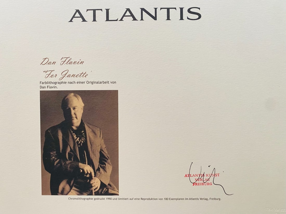 Dan Flavin Lithograph Op Numbered Stamp - 8