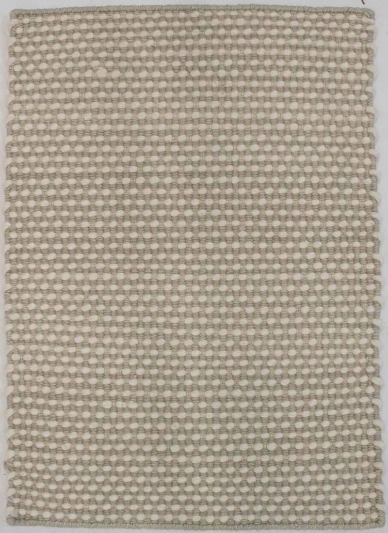 Small Wool Braided Rug Contemporary Modern Beige Carpet Home Bathroom 2X3 ft (1 of 15)
