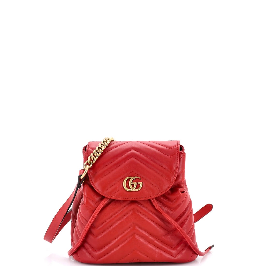Gucci GG Marmont Drawstring Backpack Matelasse Leather Mini (1 of 5)