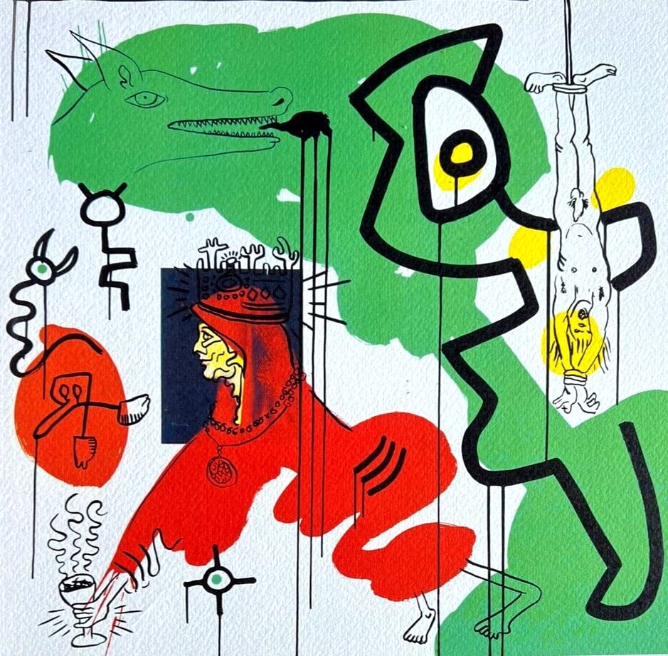 Keith Haring Lithograph Numbered Op - 3