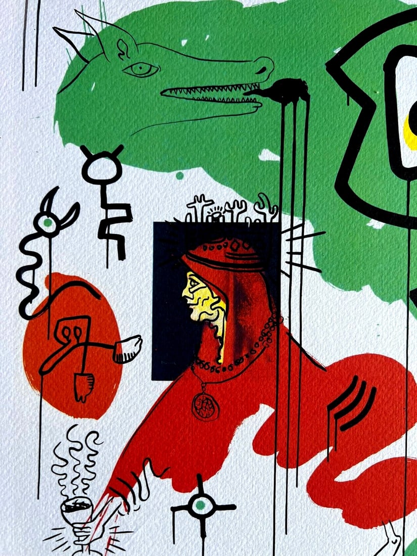 Keith Haring Lithograph Numbered Op - 5