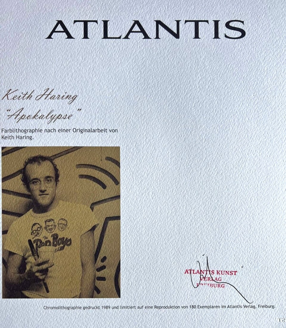 Keith Haring Lithograph Numbered Op - 9