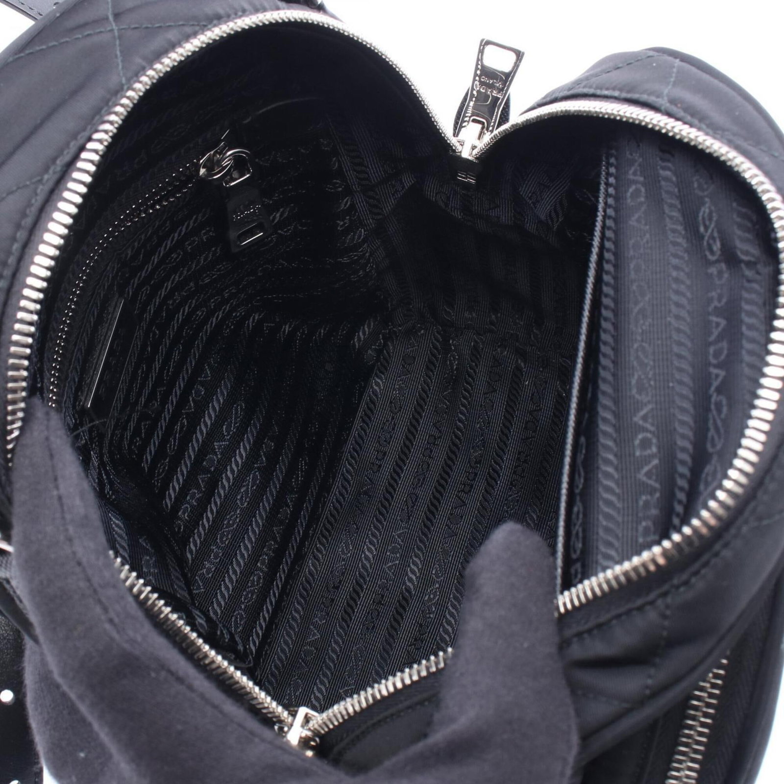 Prada nylon leather backpack - 3