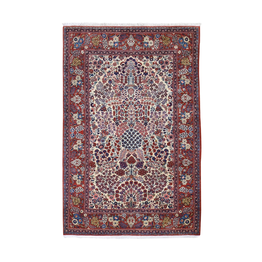 4'4"x6'9" Beige One From A Pair Antique Exc Cond Clean And Soft Rug (1 of 7)