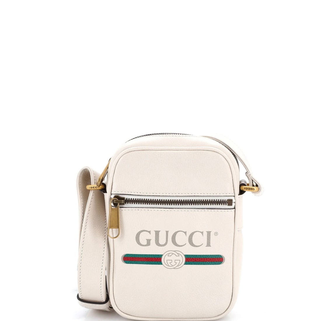 Gucci Logo Zip Messenger Bag Printed Leather Mini: Gucci Logo Zip Messenger Bag Printed Leather Mini This Gucci Logo Zip Messenger Bag is a stylish and practical accessory for any occasion, boasting the iconic logo print on high-quality leather