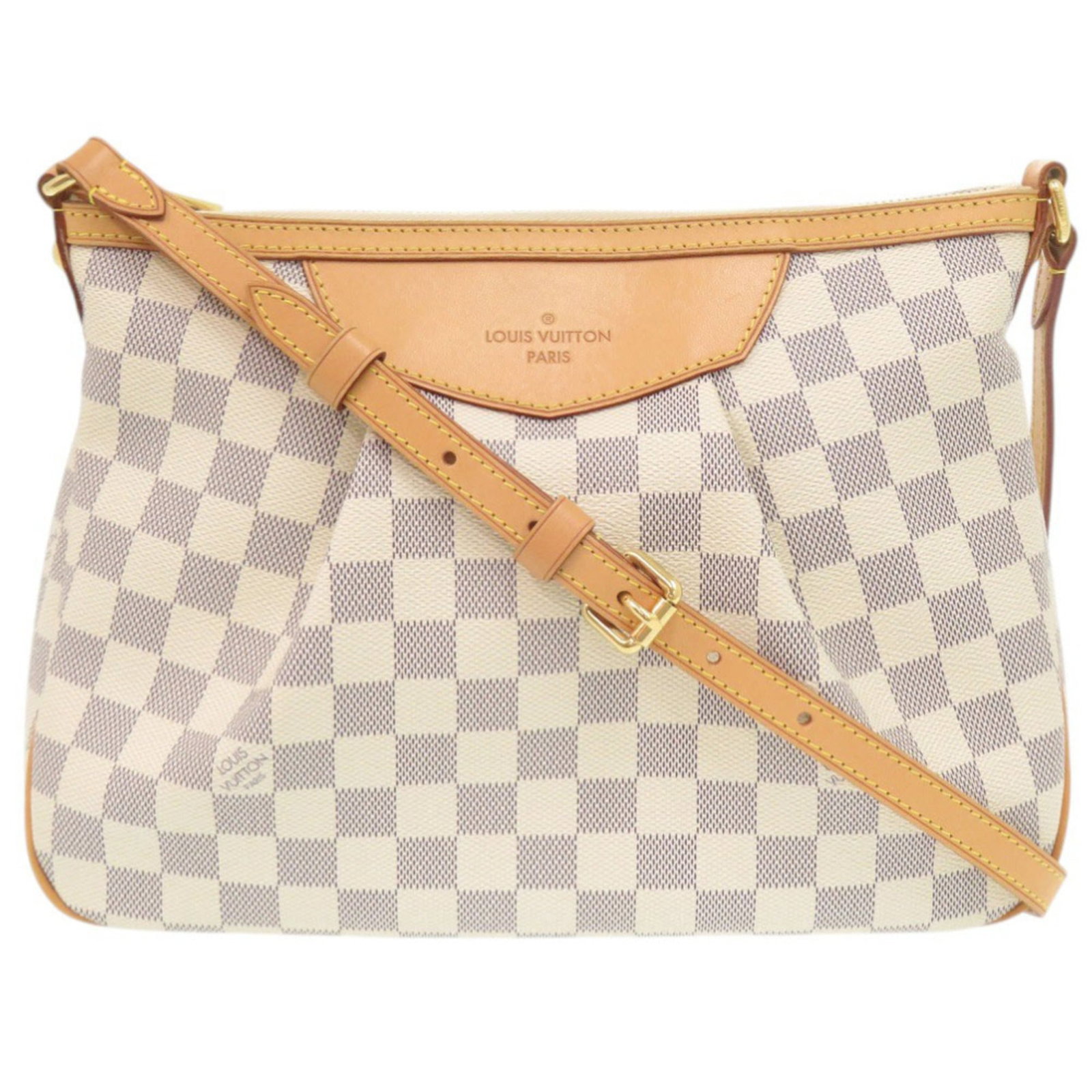 Louis Vuitton damier azur shoulder bag: Louis Vuitton damier azur shoulder bag A stunning Louis Vuitton Damier Azur shoulder bag, boasting the iconic monogram pattern in a vibrant blue hue, adds a touch of timeless elegance to any outfit.