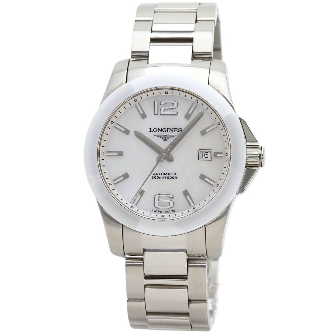 LONGINES Conquest White Ceramic Watches L3.657.4 Stainless Steel/ Stainless: LONGINES Conquest White Ceramic Watches L3.657.4 Stainless Steel/ Stainless Experience the timeless elegance of LONGINES Conquest White Ceramic, a masterclass in understated sophistication. This