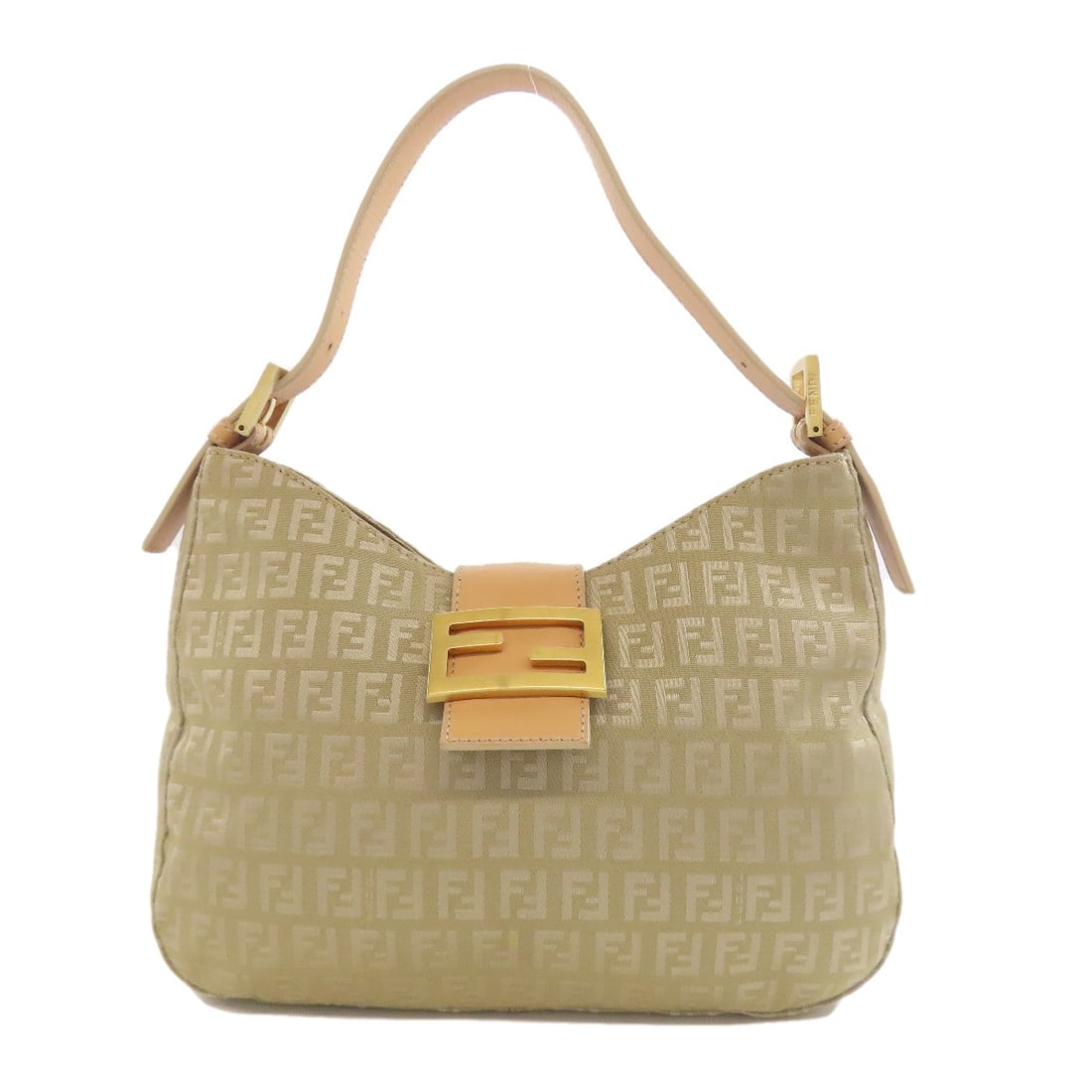 Fendi canvas handbag with zucca pattern: Fendi canvas handbag with zucca pattern Experience the timeless elegance of Fendi's iconic canvas handbag, adorned with the classic zucca pattern. Crafted from high-quality beige canvas and originatin