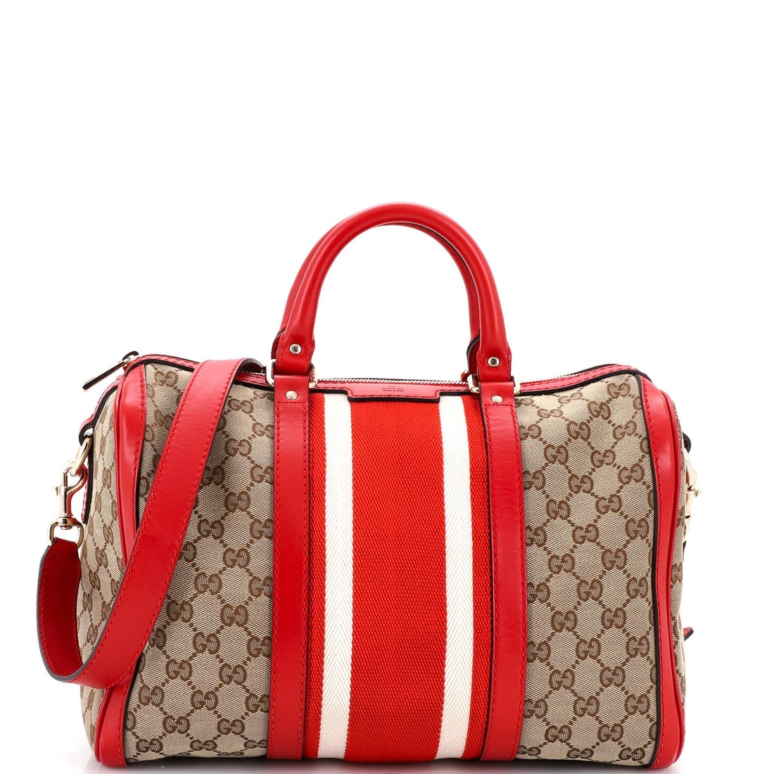 Gucci Vintage Web Boston Bag GG Canvas Medium (1 of 7)