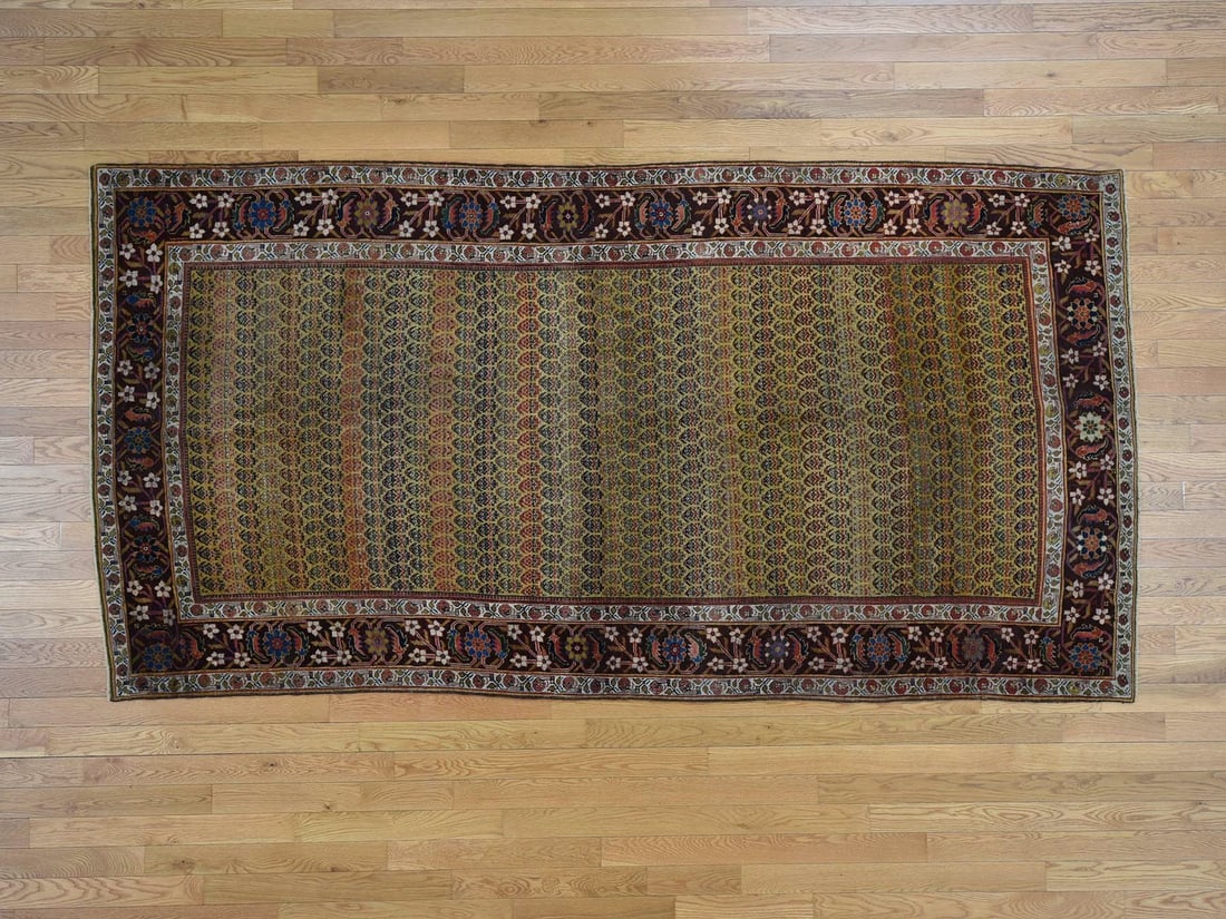 5'1"x9'10" Antique Farsian Bejar Exc Cond Wide Runner Oriental Rug (1 of 12)