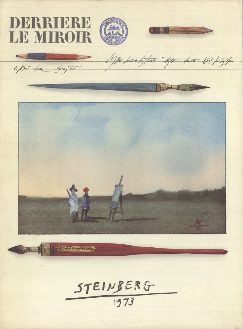 SAUL STEINBERG DLM no. 205 Front Cover 15" x 11" Lithograph 1973 Modernism Neutr (1 of 1)