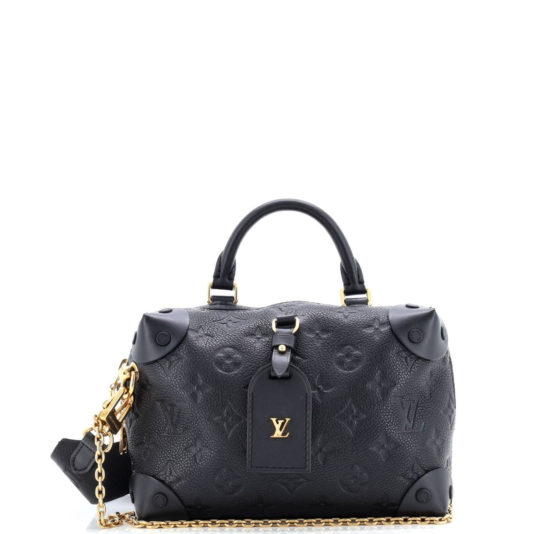 Louis Vuitton Petite Malle Souple Handbag Monogram Empreinte Leather: Louis Vuitton Petite Malle Souple Handbag Monogram Empreinte Leather The iconic Louis Vuitton Petite Malle Souple Handbag is a timeless classic, boasting the signature Monogram Empreinte leather