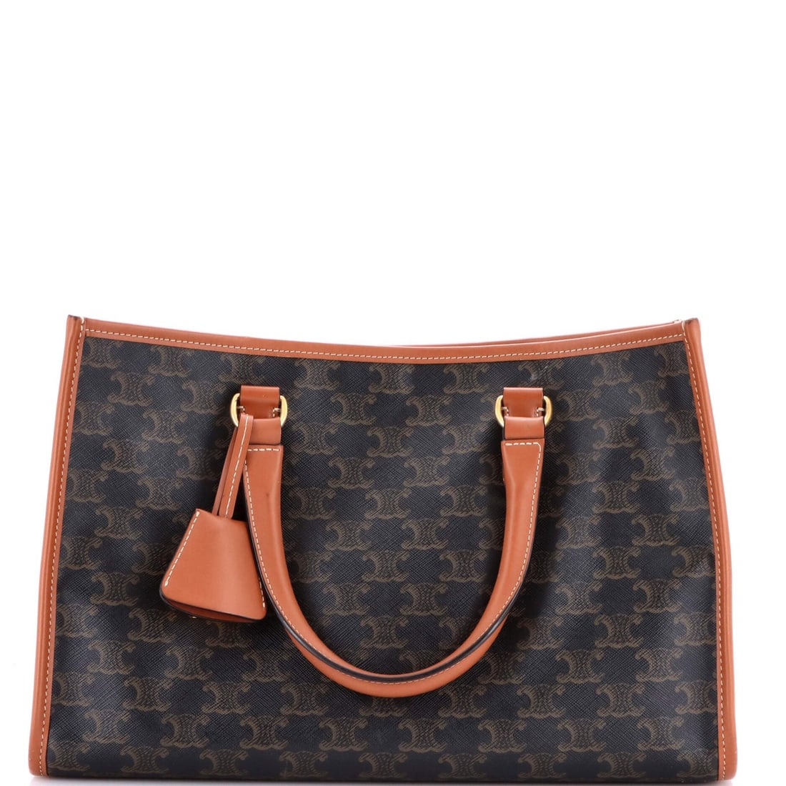 Celine Triomphe Coated Mini Canvas Tote Cabas Horizontal (1 of 8)