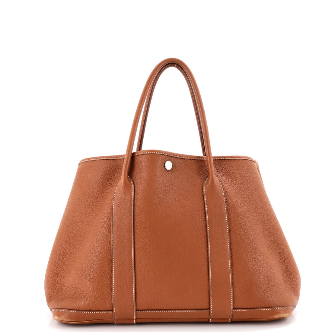 Hermes Garden Party Tote Leather 36: Hermes Garden Party Tote Leather 36 A pre-owned Hermes Garden Party Tote Leather 36 in rich brown leather, boasting classic design and timeless elegance. With its spacious interior and sturdy