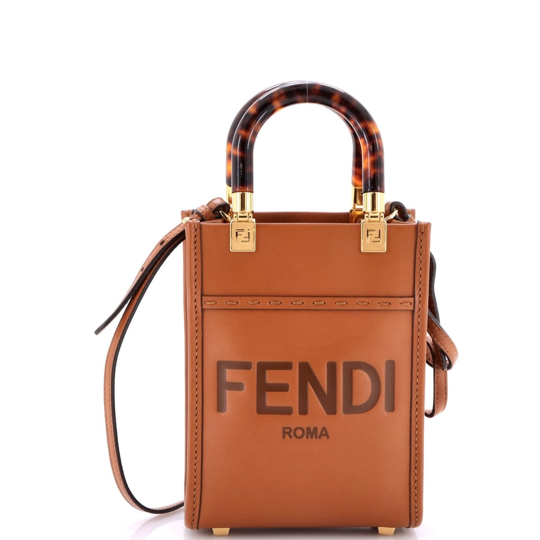 Fendi leather tote shopper mini (1 of 5)