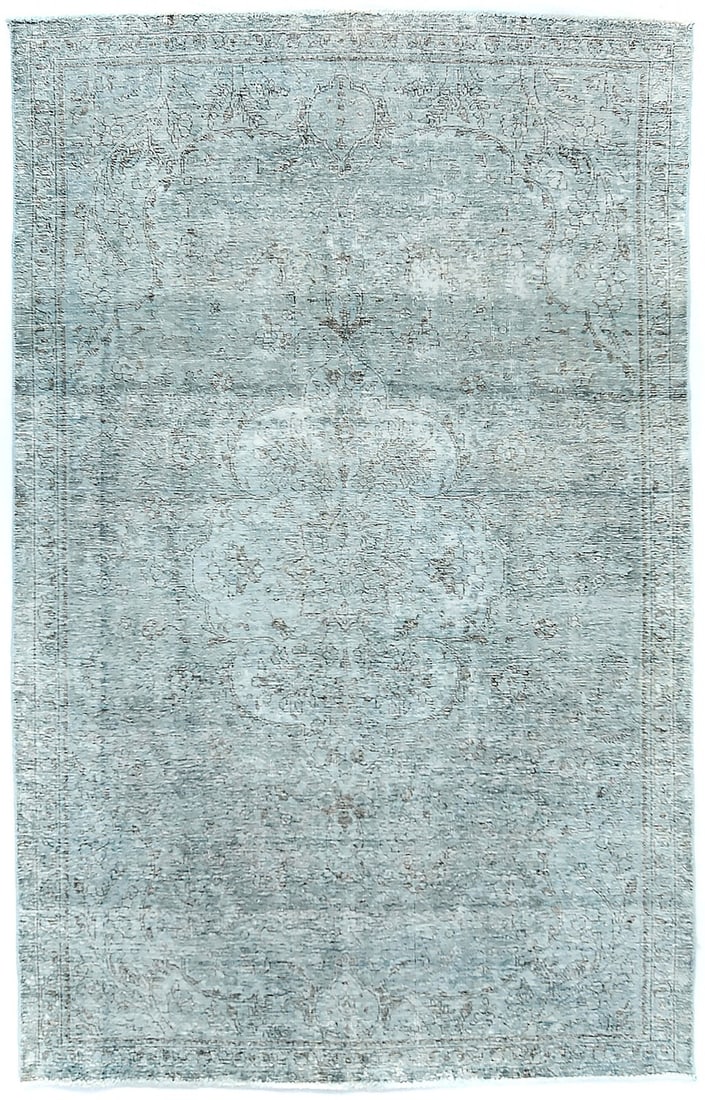 5X9 ft Handmade Antique Wool Oriental Rug Distressed Vintage Floral Carpet (1 of 13)