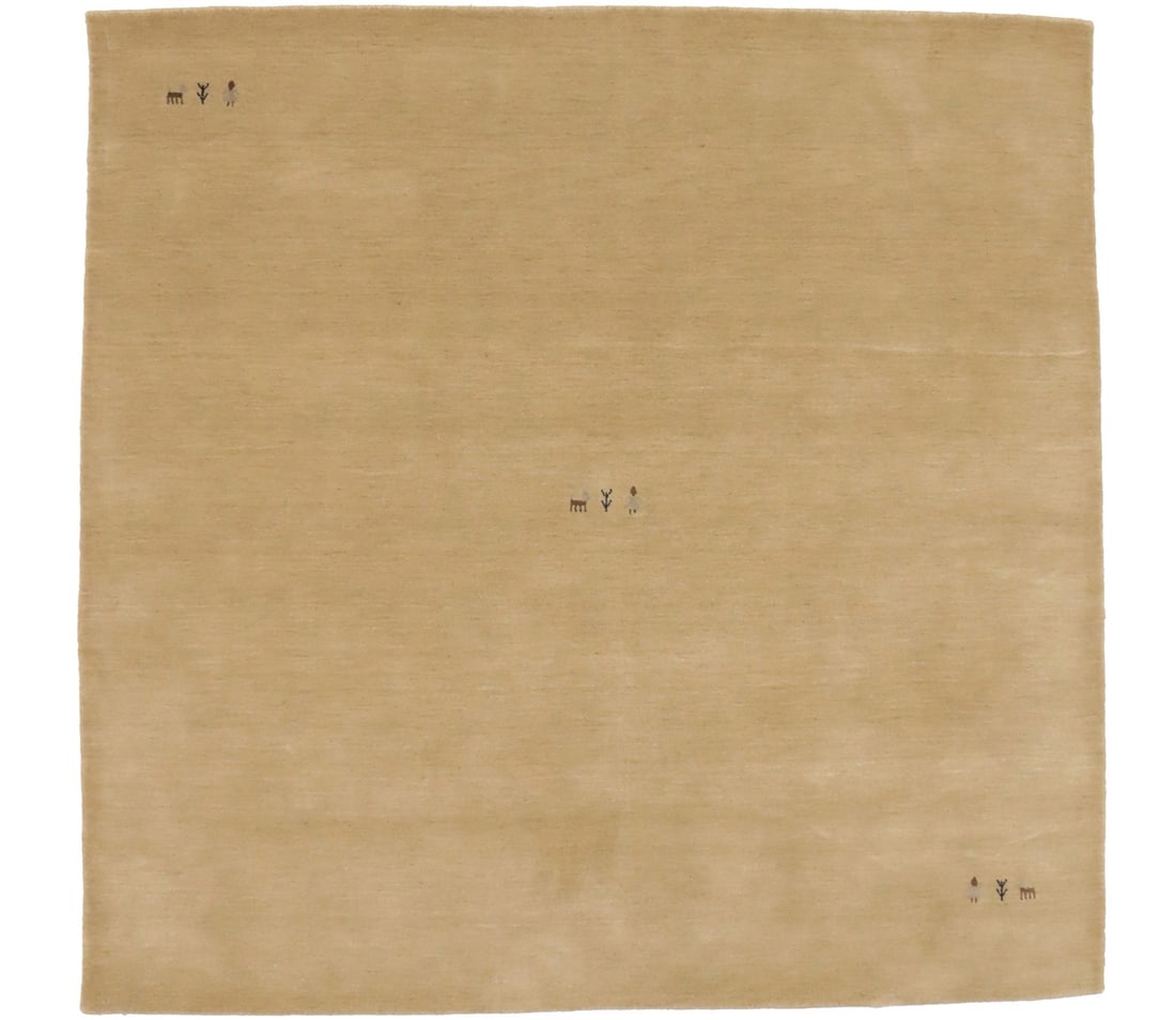 Pictorial Tribal Design Wool Gabbeh Rug Modern Square Kids Room Carpet 8X8 ft (1 of 14)