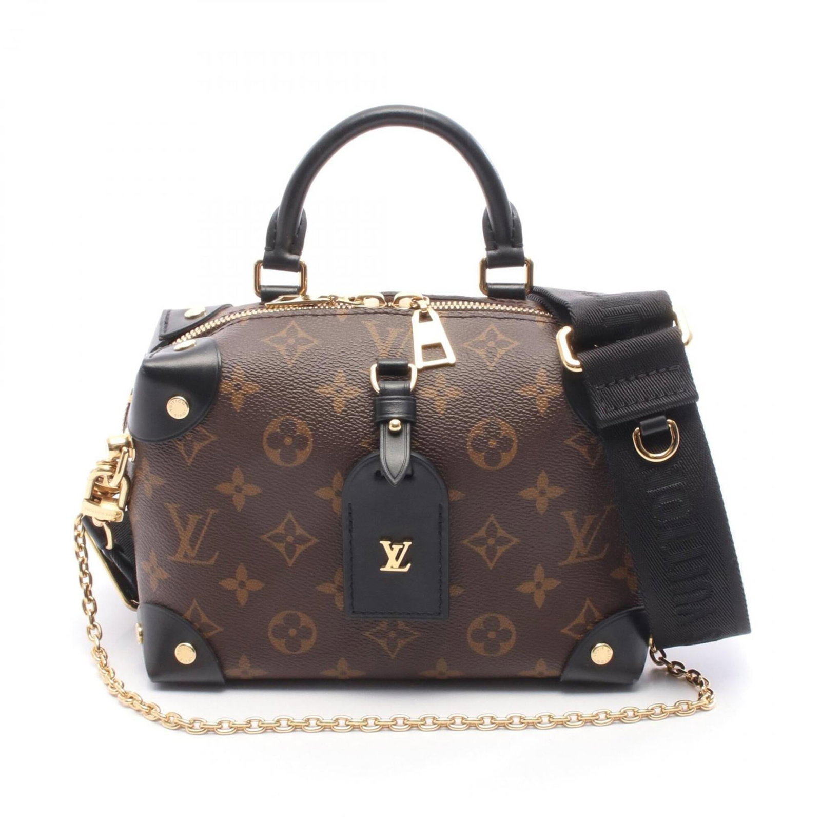 Louis Vuitton Leather Monogram Handbag: Louis Vuitton Leather Monogram Handbag A timeless piece of luxury, this Louis Vuitton Leather Monogram Handbag boasts the iconic brand's signature monogram pattern and premium leather construction. Wi