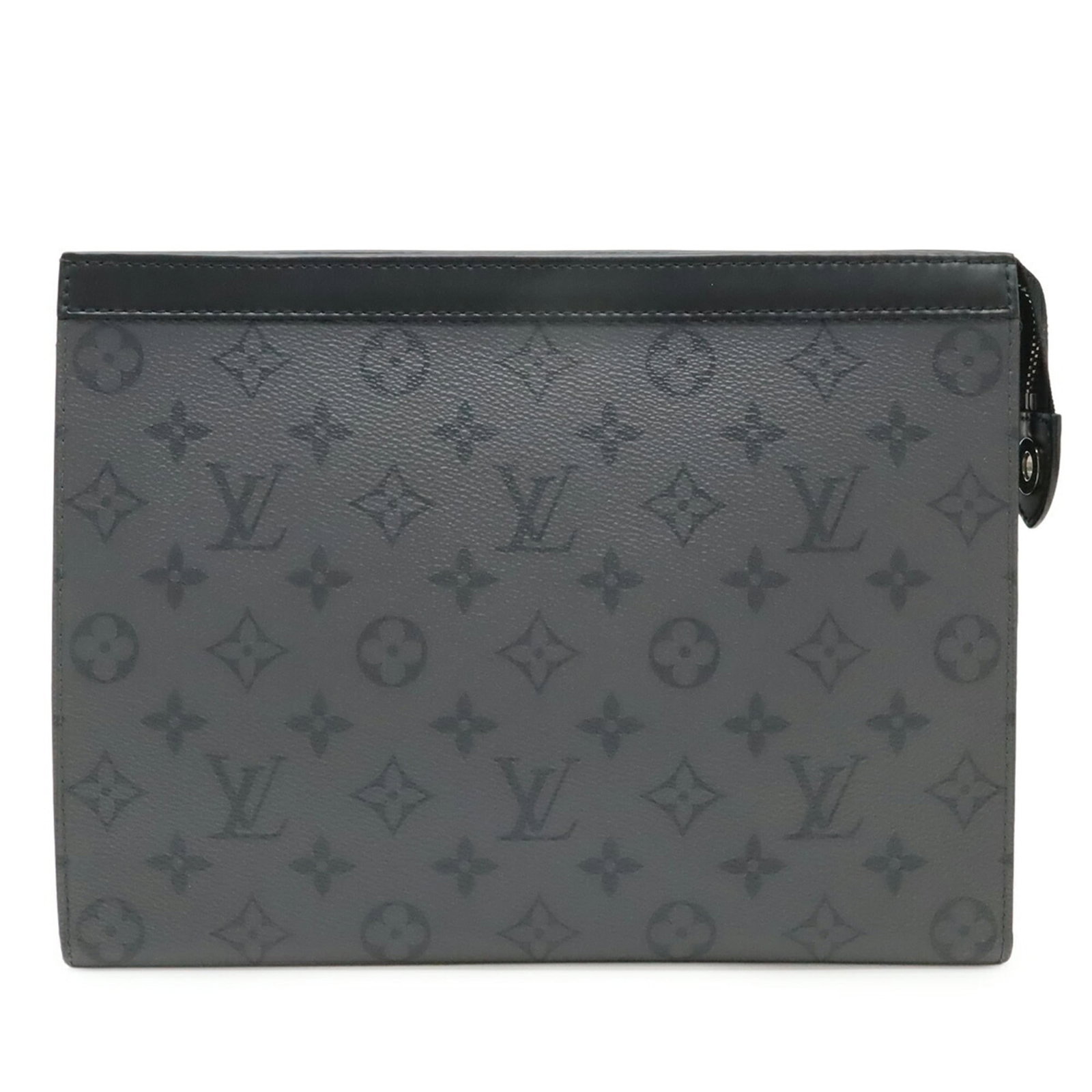Louis Vuitton Clutch Bag, Handbag, Pochette, Pouch Monogram Eclipse: Louis Vuitton Clutch Bag, Handbag, Pochette, Pouch Monogram Eclipse Own the timeless elegance of Louis Vuitton with this exquisite Monogram Eclipse clutch bag, boasting the iconic brand's signature