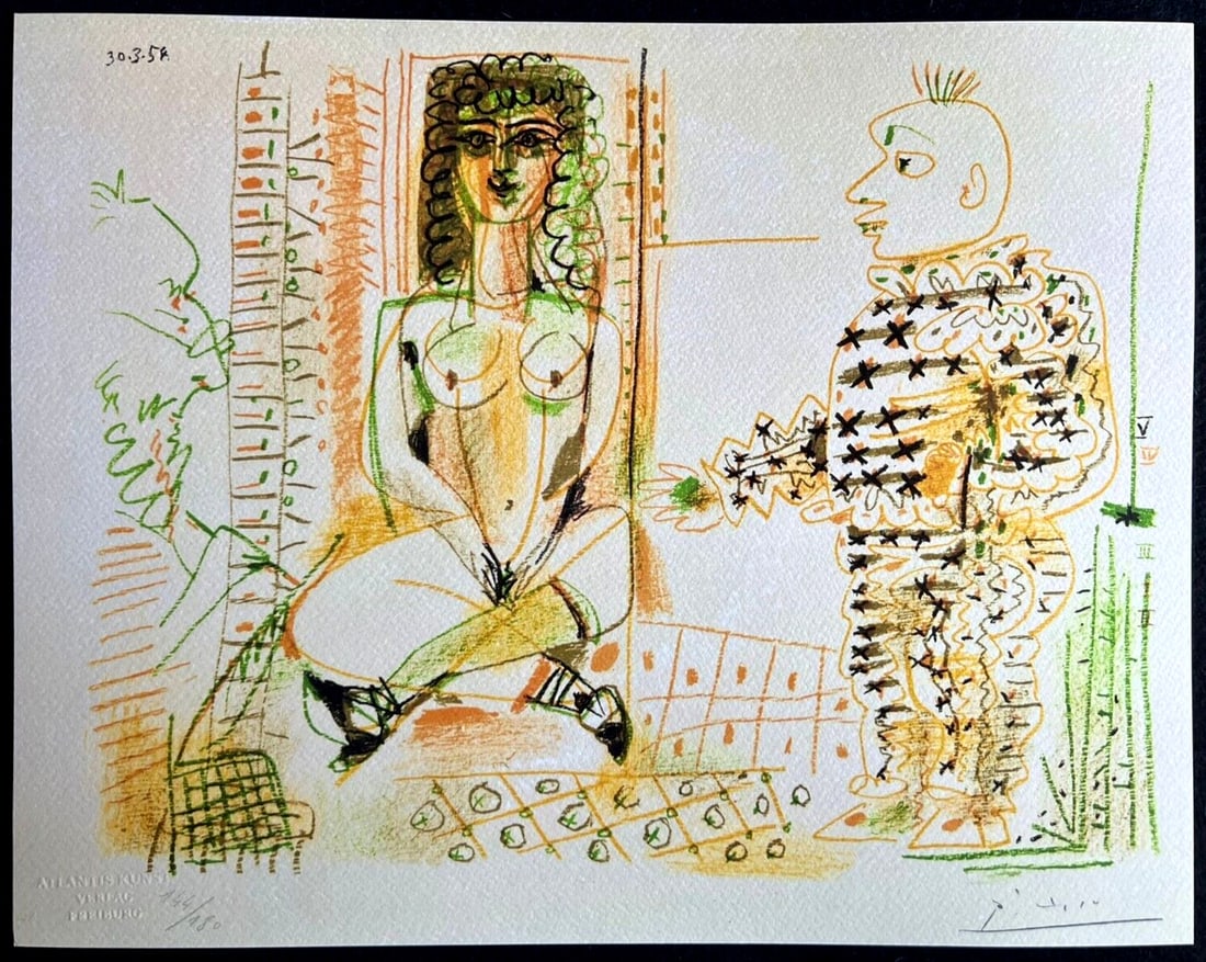 Pablo Picasso Lithograph Numbered 180 Copies #: Pablo Picasso Lithograph Numbered 180 Copies # Own a piece of art history with this exquisite Pablo Picasso lithograph, numbered 180 copies, showcasing the artist's unique cubist style in "The painter